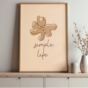 Poster Arte de Parede Minimalismo Simples Vida