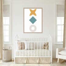 Arte de Parede Minimalista Bauhaus para Berçário