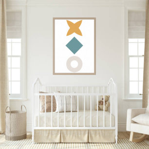 Poster Arte de Parede Minimalista Bauhaus para Berçário
