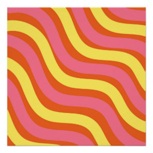 Póster Arte de Parede Minimalista de Faixa Amarela Modern