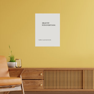 Poster Arte de Parede Minimalista Seletiva