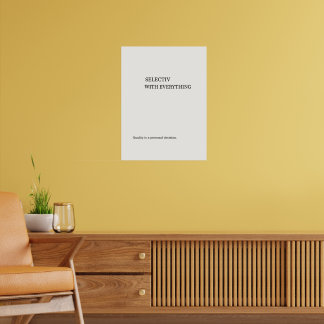 Poster Arte de Parede Minimalista Seletiva