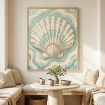 Arte de Parede Moderna de Concha de Vieira Costeir