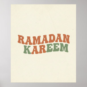 Poster Arte de Parede Moderno Retro Ramadan Kareem Boho I