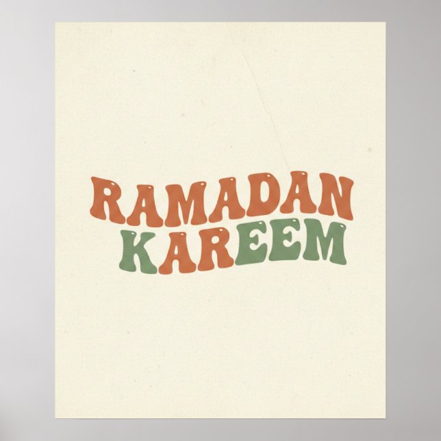 Poster Arte de Parede Moderno Retro Ramadan Kareem Boho I (Frente)