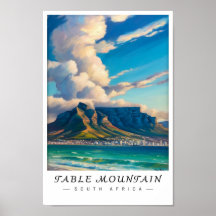 Arte de Parede Montanha da Mesa África do Sul, Po