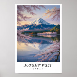 Poster Arte de Parede Monte Fuji Japão, Vulcão Icônico 