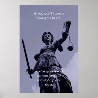 Poster Arte de Parede Motivacional de Definição de Objeti