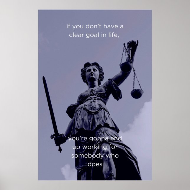 Poster Arte de Parede Motivacional de Definição de Objeti (Frente)