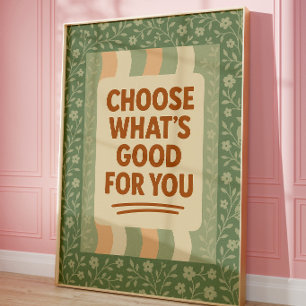 Poster Arte de Parede Motivacional Retro Vintage Positi