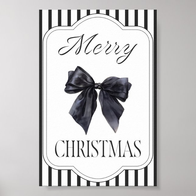 Poster Arte de Parede Natal Feliz Arco Preto (Frente)