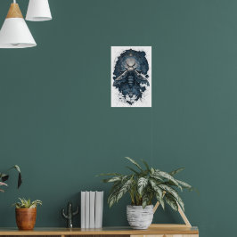 Poster Arte de Parede Oculta de Mariposa Escura Mística