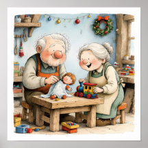 Arte de Parede Oficina de Brinquedos de Natal Nost