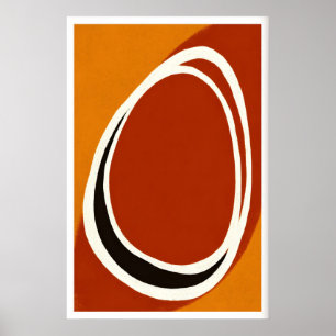 Poster Arte de Parede Oval Minimalista, Trabalho de Linha