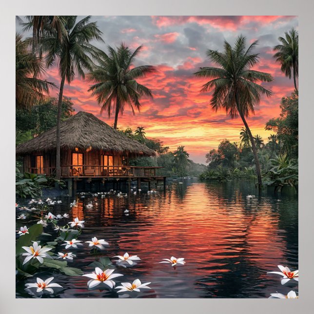 Poster Arte de Parede Paisagem Cênica Vista da Natureza (Frente)