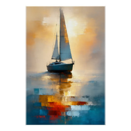 Póster Arte de Parede Paisagem Marítima de Vela 
