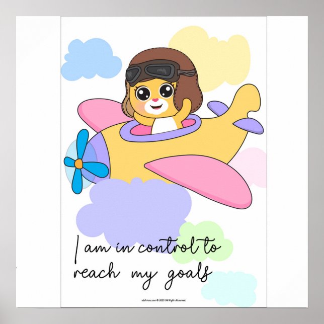 Poster Arte de parede para alcançar meus objetivos estand (Frente)