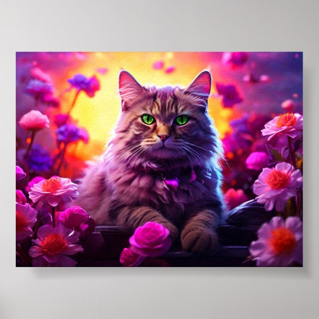 Poster Arte de Parede para Amantes de Gatos (Frente)
