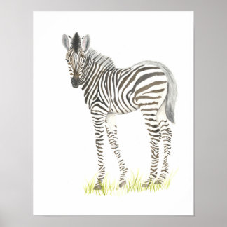 Poster Arte de parede para berçário com animais da savana