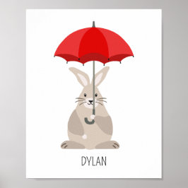 Poster Arte de parede para berçário com nome personalizad