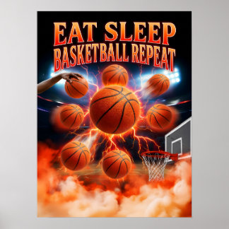 Poster Arte de Parede para Fã de Basquete