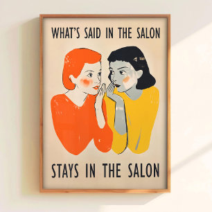 Poster Arte de Parede para Salão de Cabelo Imprimível Est