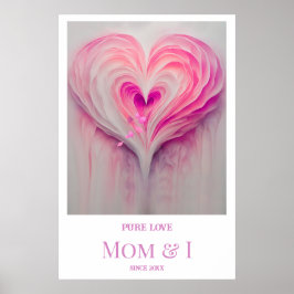 Poster Arte de Parede Personalizada "Amor Puro" - Mãe e E