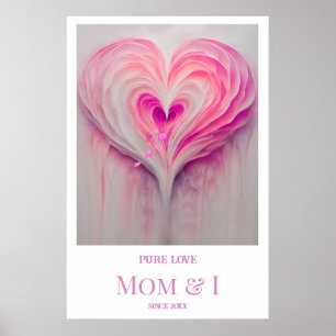Poster Arte de Parede Personalizada "Amor Puro" - Mãe e E