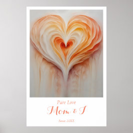 Poster Arte de Parede Personalizada "Amor Puro" - Mãe e E