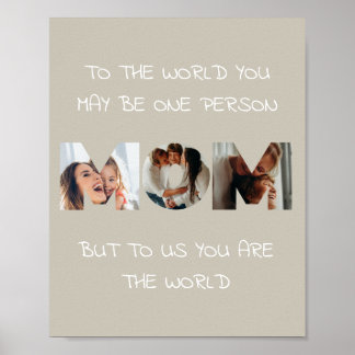 Poster Arte de Parede Personalizada com Foto e Citação pa
