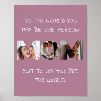 Poster Arte de Parede Personalizada com Foto e Citação pa