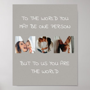 Poster Arte de Parede Personalizada com Foto e Citação pa