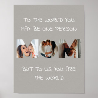 Poster Arte de Parede Personalizada com Foto e Citação pa