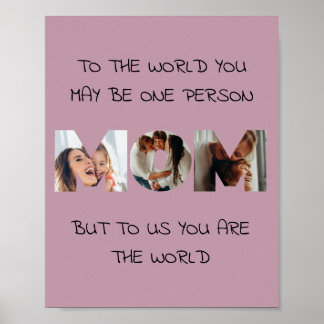 Poster Arte de Parede Personalizada com Foto e Citação pa