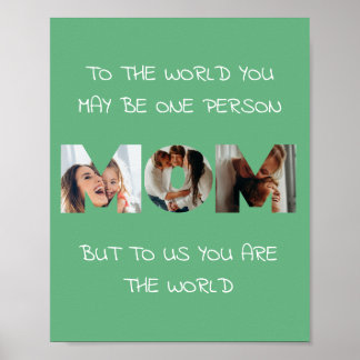 Poster Arte de Parede Personalizada com Foto e Citação pa