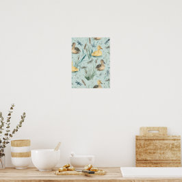 Poster Arte de Parede Personalizada com Tema de Pato | Be