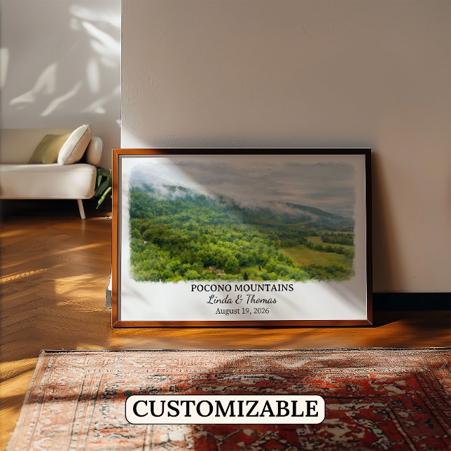 Poster Arte de Parede Personalizada das Montanhas Pocono, (Criador carregado)