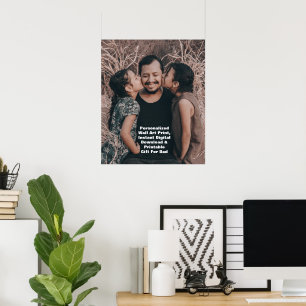 Poster Arte de parede personalizada do Pai, presente de P