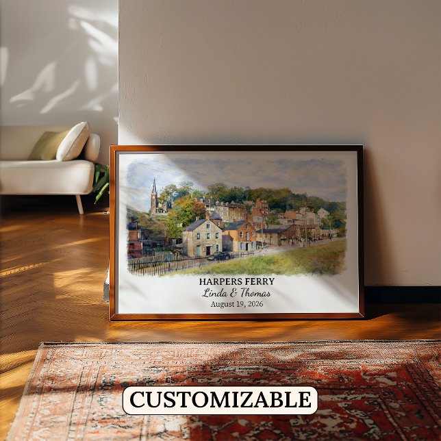 Poster Arte de Parede Personalizada Harpers Ferry, Virgín (Criador carregado)