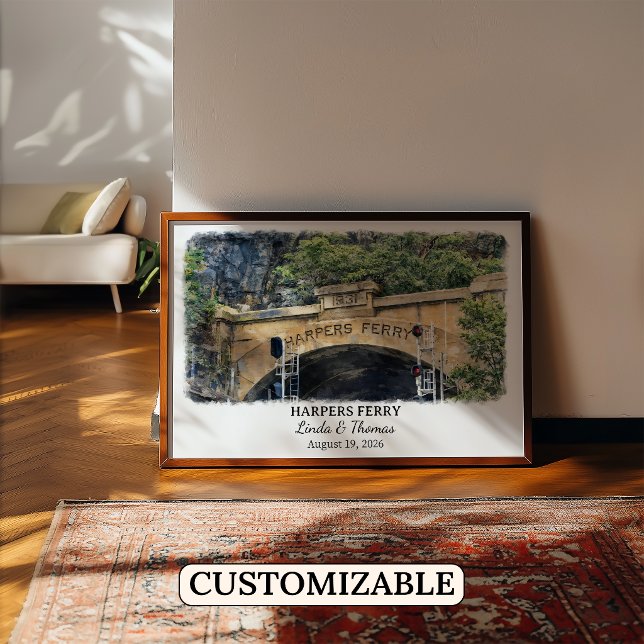 Poster Arte de Parede Personalizada Harpers Ferry, Virgín (Criador carregado)