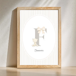 Poster Arte de Parede Personalizada para Berçário com Let