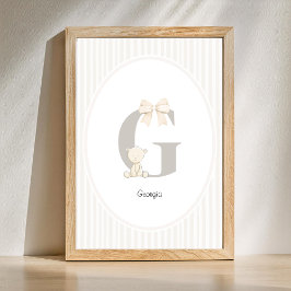 Poster Arte de Parede Personalizada para Berçário com Let