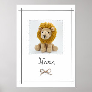 Poster Arte de parede personalizada para berçário de bebê
