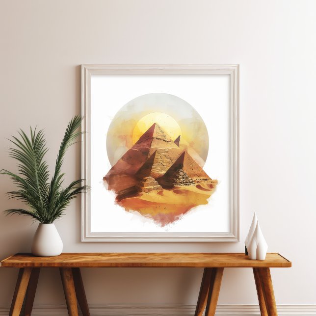 Poster Arte de Parede Pirâmides de Gizé Deserto Sol Egito (Criador carregado)