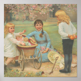 Poster Arte de Parede Pôster de Jardim Infantil Vintage