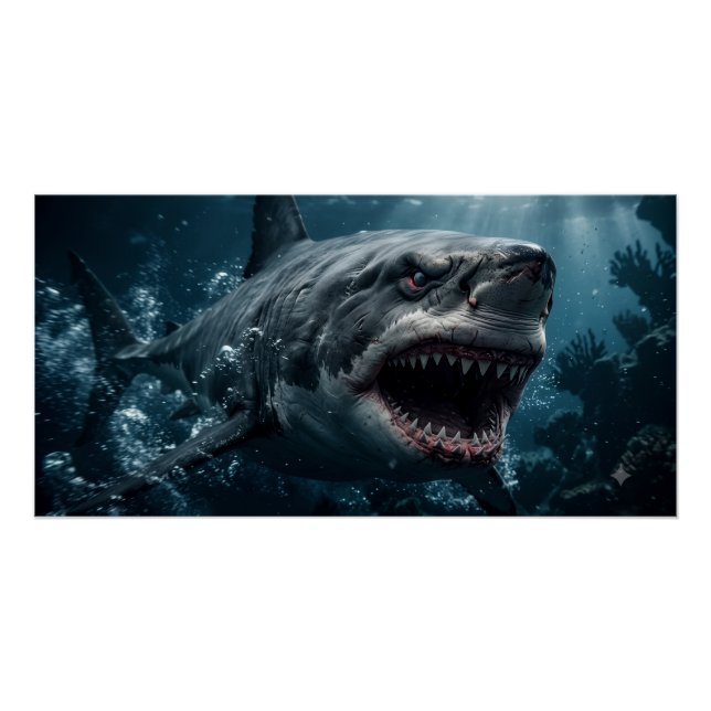 Póster Arte de Parede Predador do Oceano Escuro (Frente)
