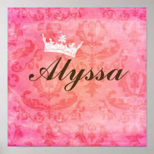 Poster Arte de Parede Quadrada Pequena Princesa