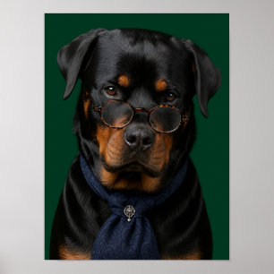 Poster Arte de Parede Rottweiler — Professor Distinto Ani