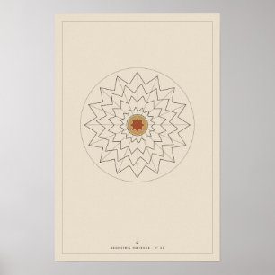 Poster Arte de Parede Sagrada Geométrica Roseta Poster, I