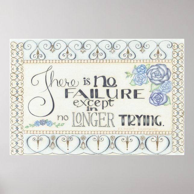 Poster Arte de Parede Sem Falhas de Elbert Hubbard  (Frente)